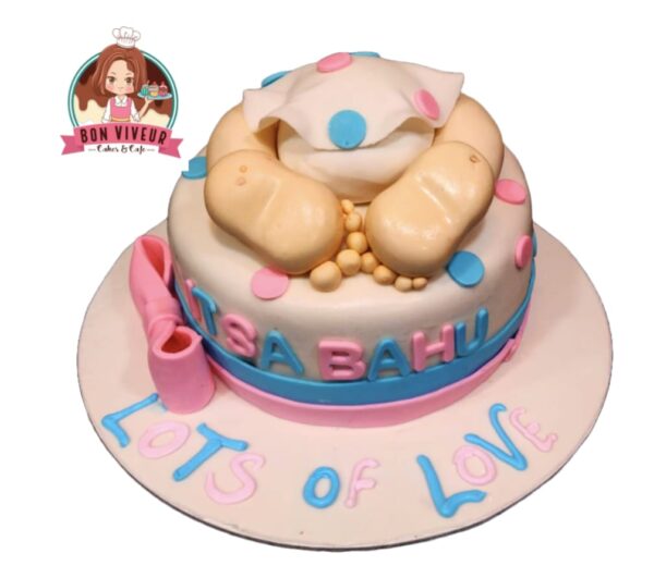 Baby shower cake with Baby feet