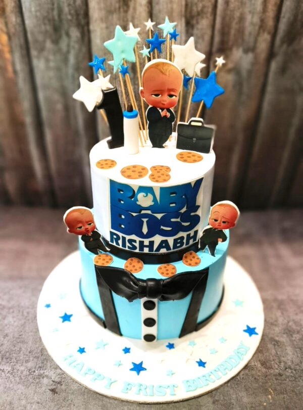 Baby boss cake with customized name