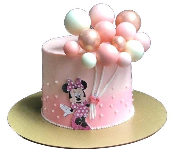 Minnie Mouse Balloons Cake