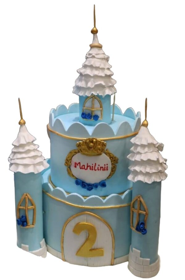 Blue Castle cake